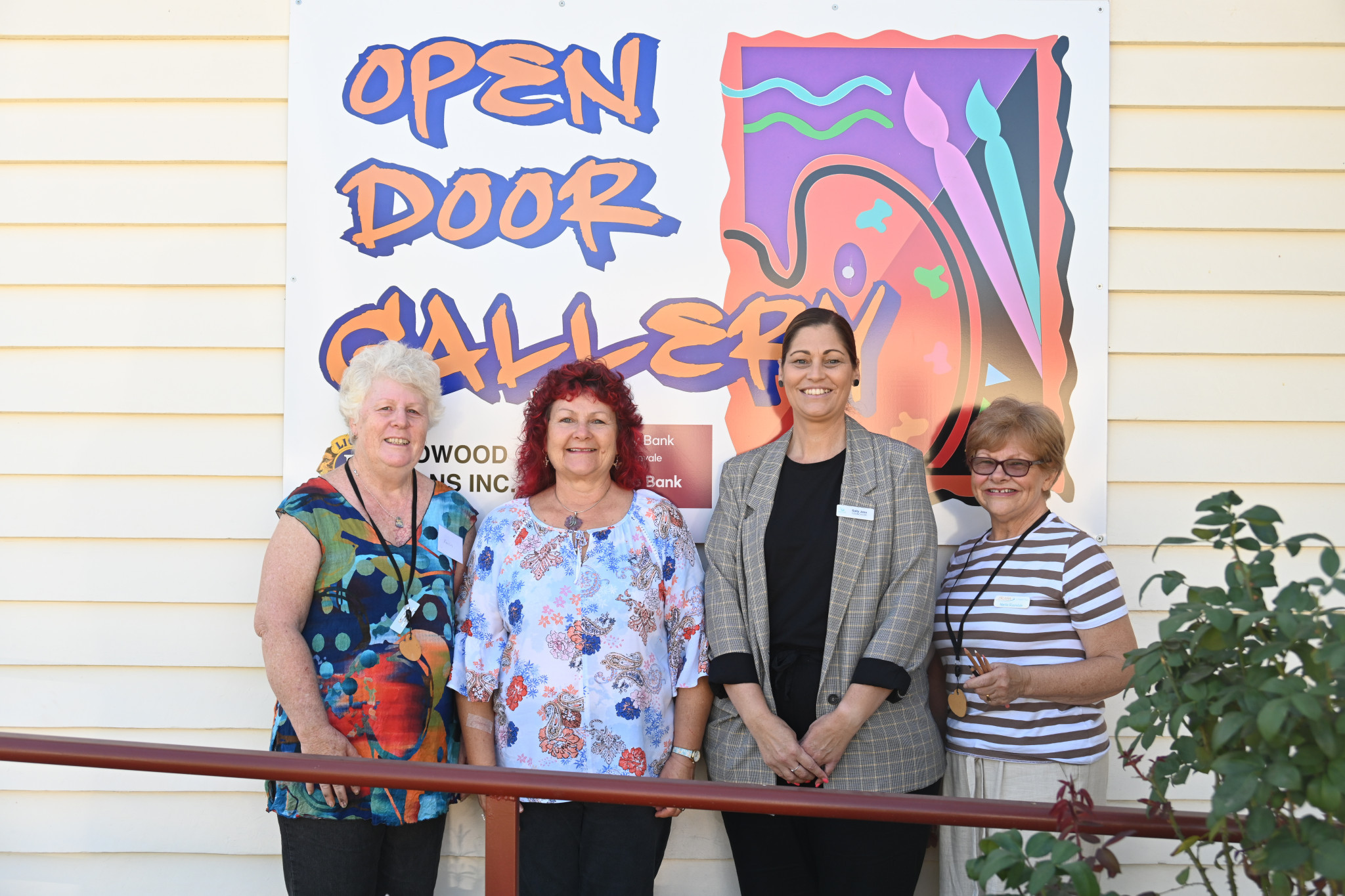 Tutors Karen, Cassandra and Marita with Cr Sally Jess.