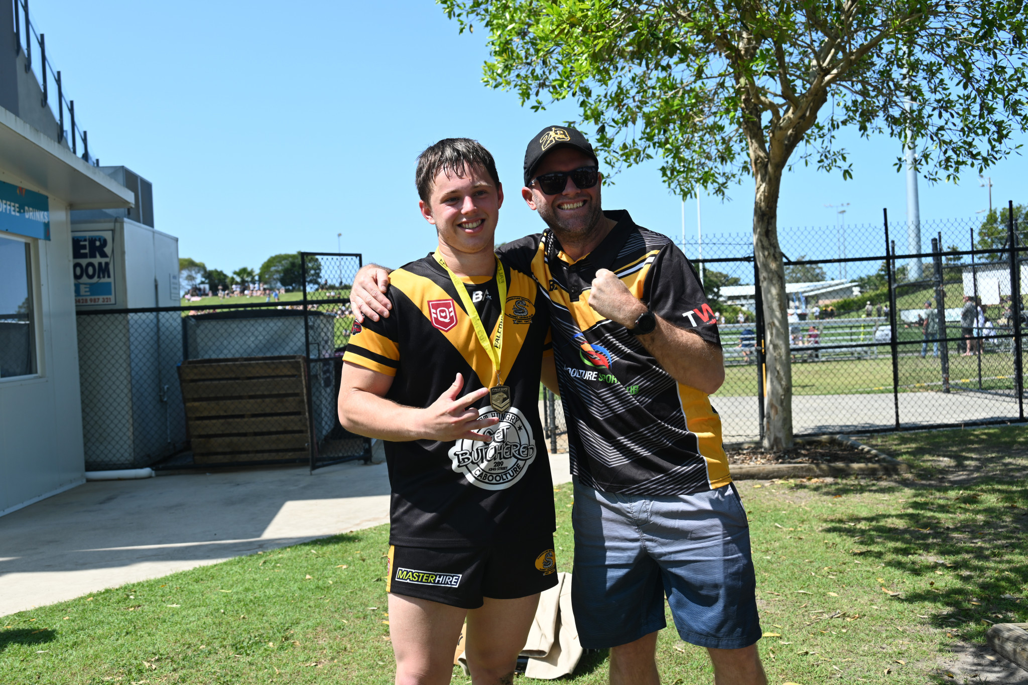 2024 Caboolture Snakes U19s captain Bayden Hales and his dad.