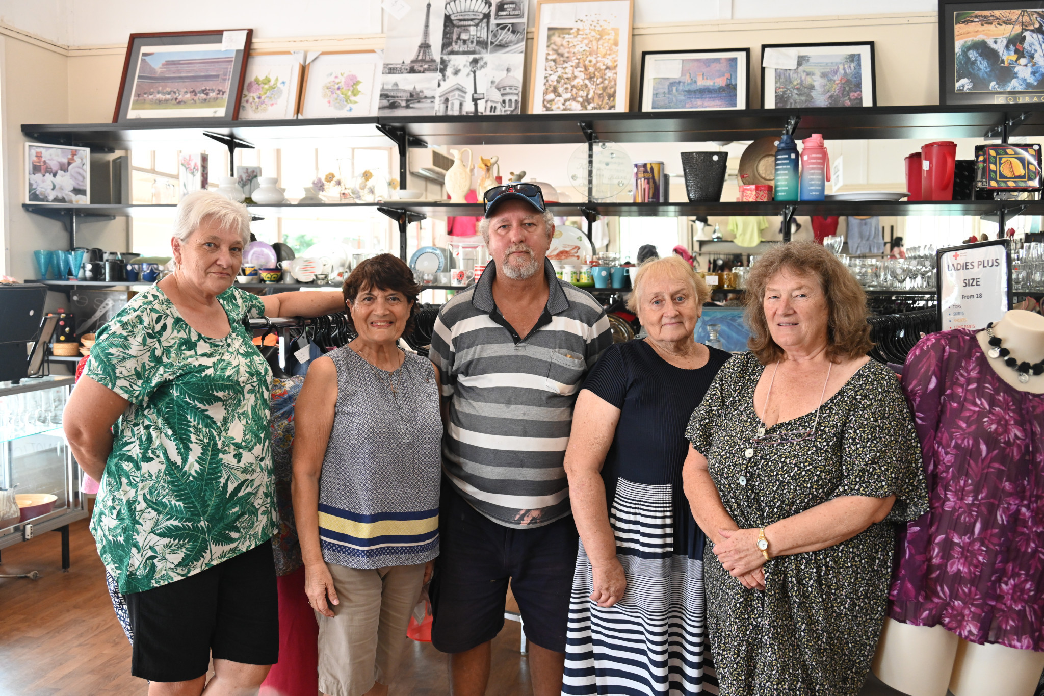 Toogoolawah Red Cross volunteers, Roxanne, Anna, Steve, Eileen and Annette.