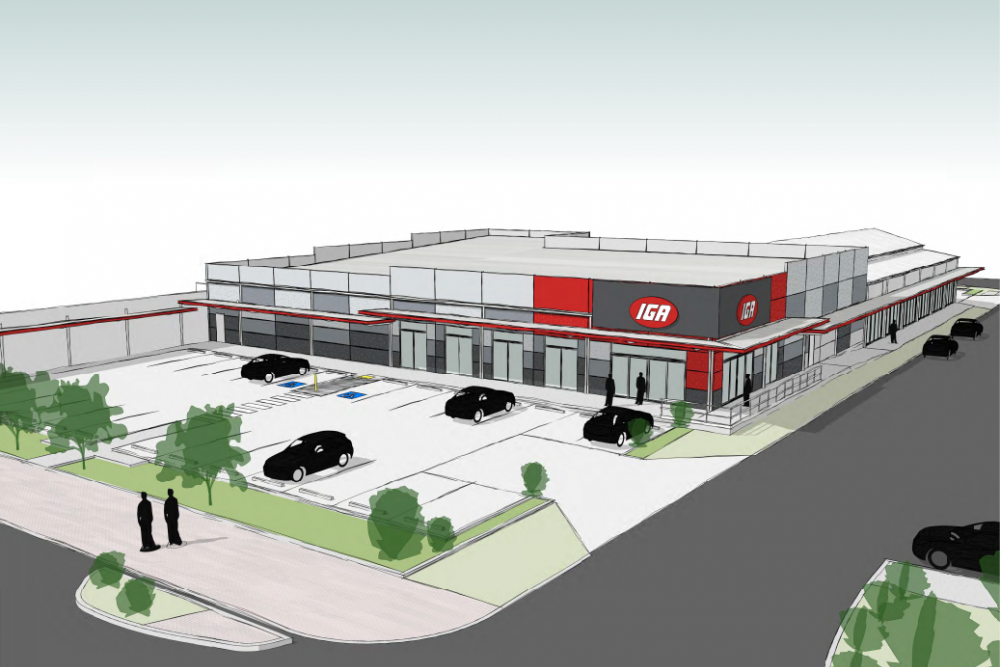 An artist's impression of the new IGA supermarket in Esk