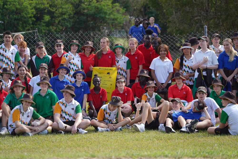 Grace Lutheran College Caboolture hosted a whole school event to clean up their school campus and surrounding community for Clean Up Australia Day on Friday March 4. Photo courtesy of the Grace Lutheran College Student Film Crew.