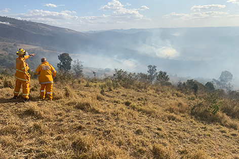 Firefighters monitor the Gregors Creek fires, now downgraded to 'Stay informed'