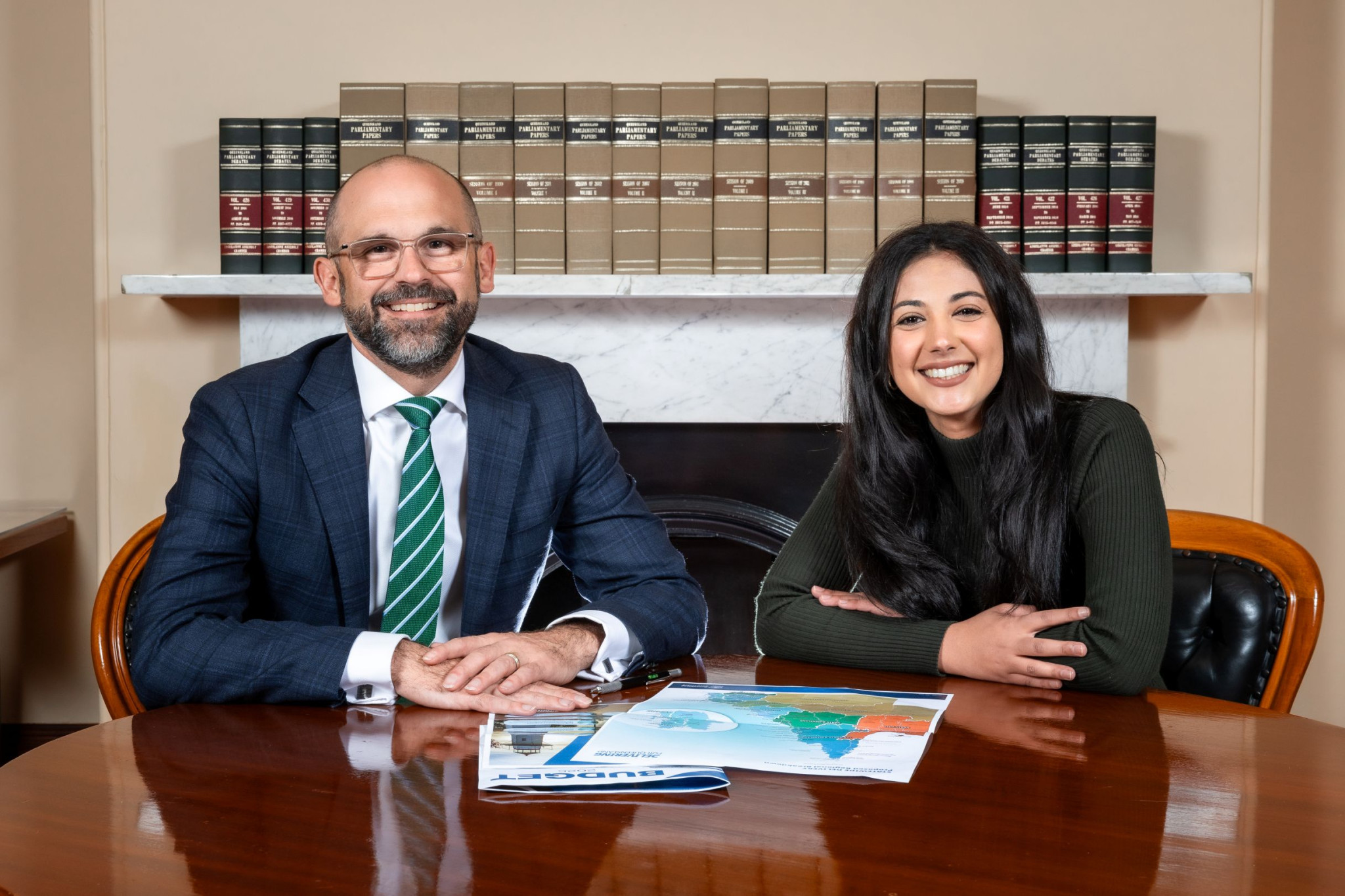Treasurer David Janetski with Pumicestone MP, Ariana Doolan