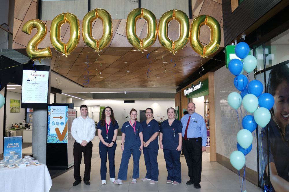 Health Hub Doctors Morayfield staff were very excited to have reached 200,000 patients.