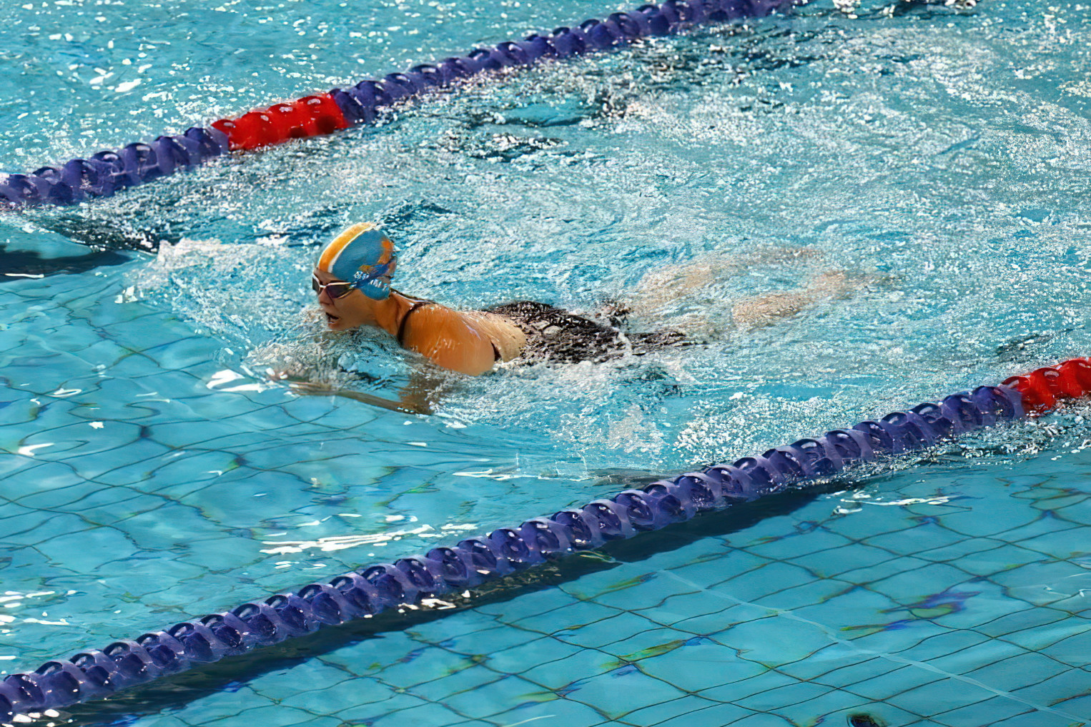 Brooke Cotter in action in the swimming pool.