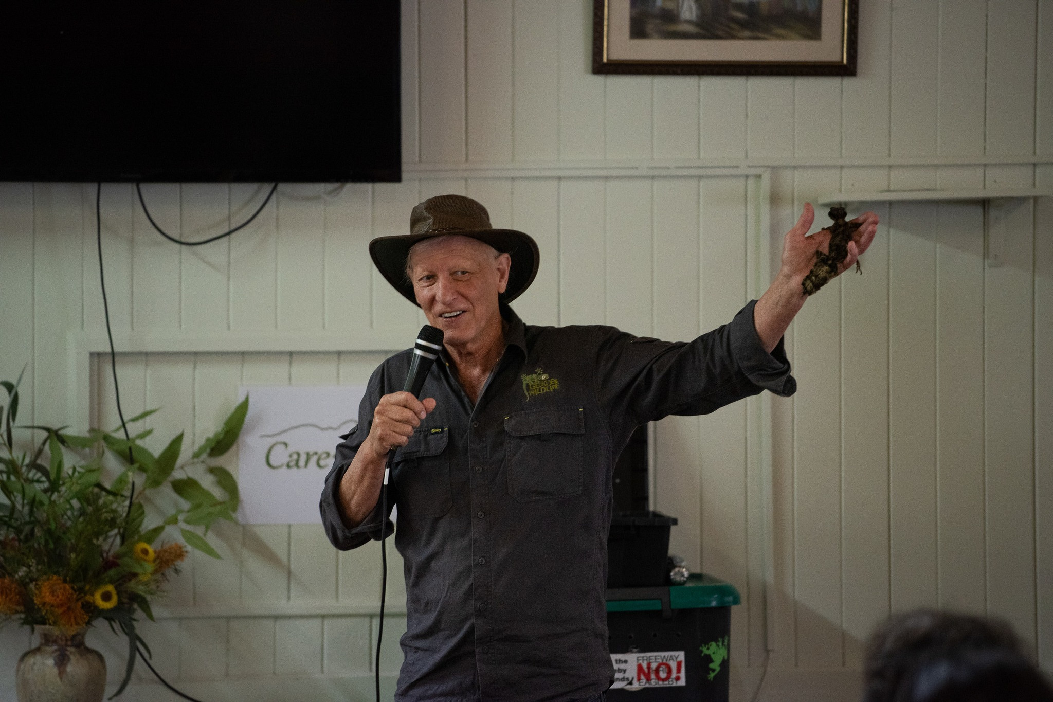 Martin Fingland from Geckoes Wildlife was a crowd favourite at the community wildlife information event, organised by Care4EsK. Photo credit: Nadia Latter/Only With You Photography.
