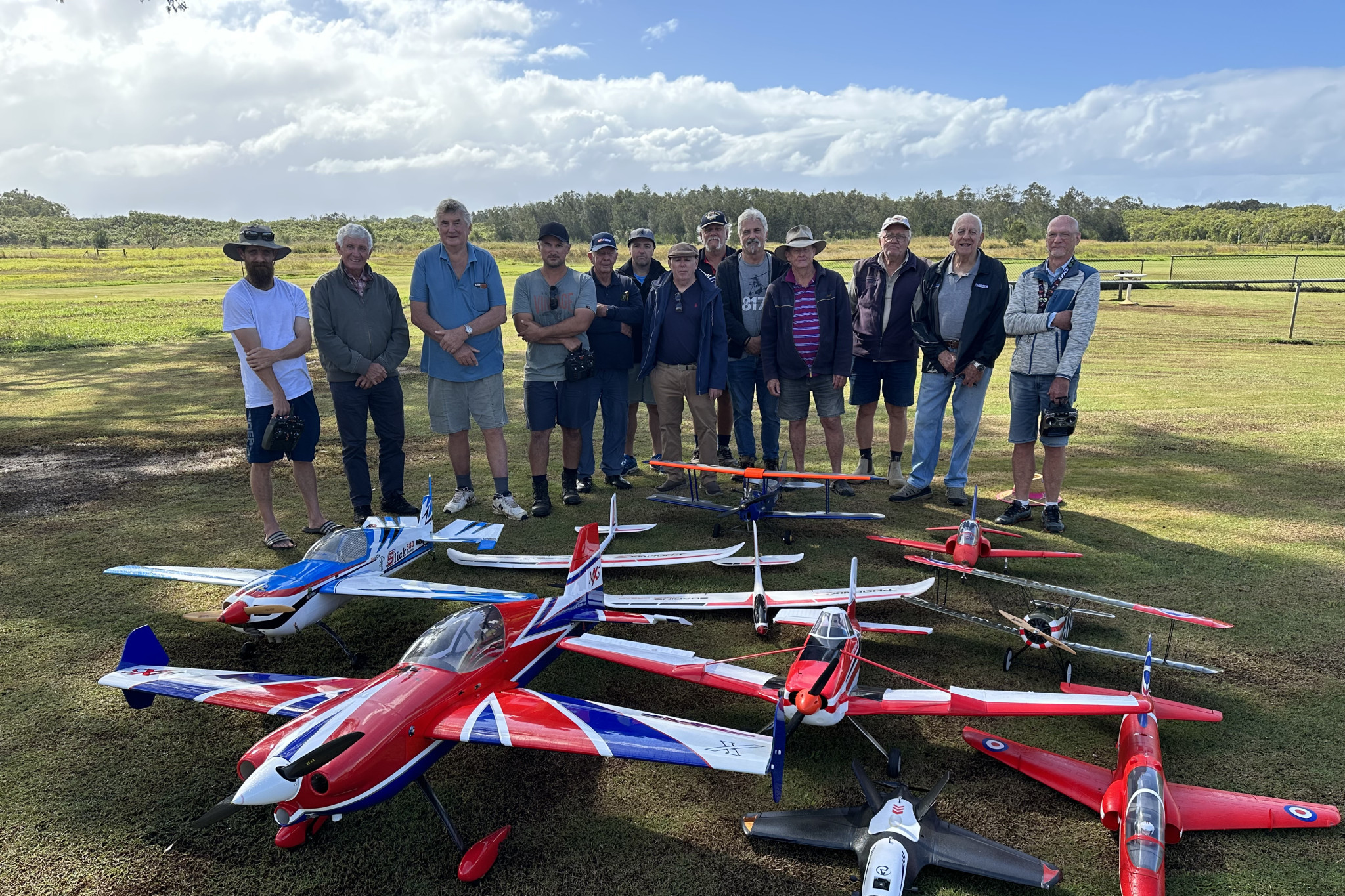 SAAMBR club members with their model fl ying planes. Photos - Kirra Livingstone.