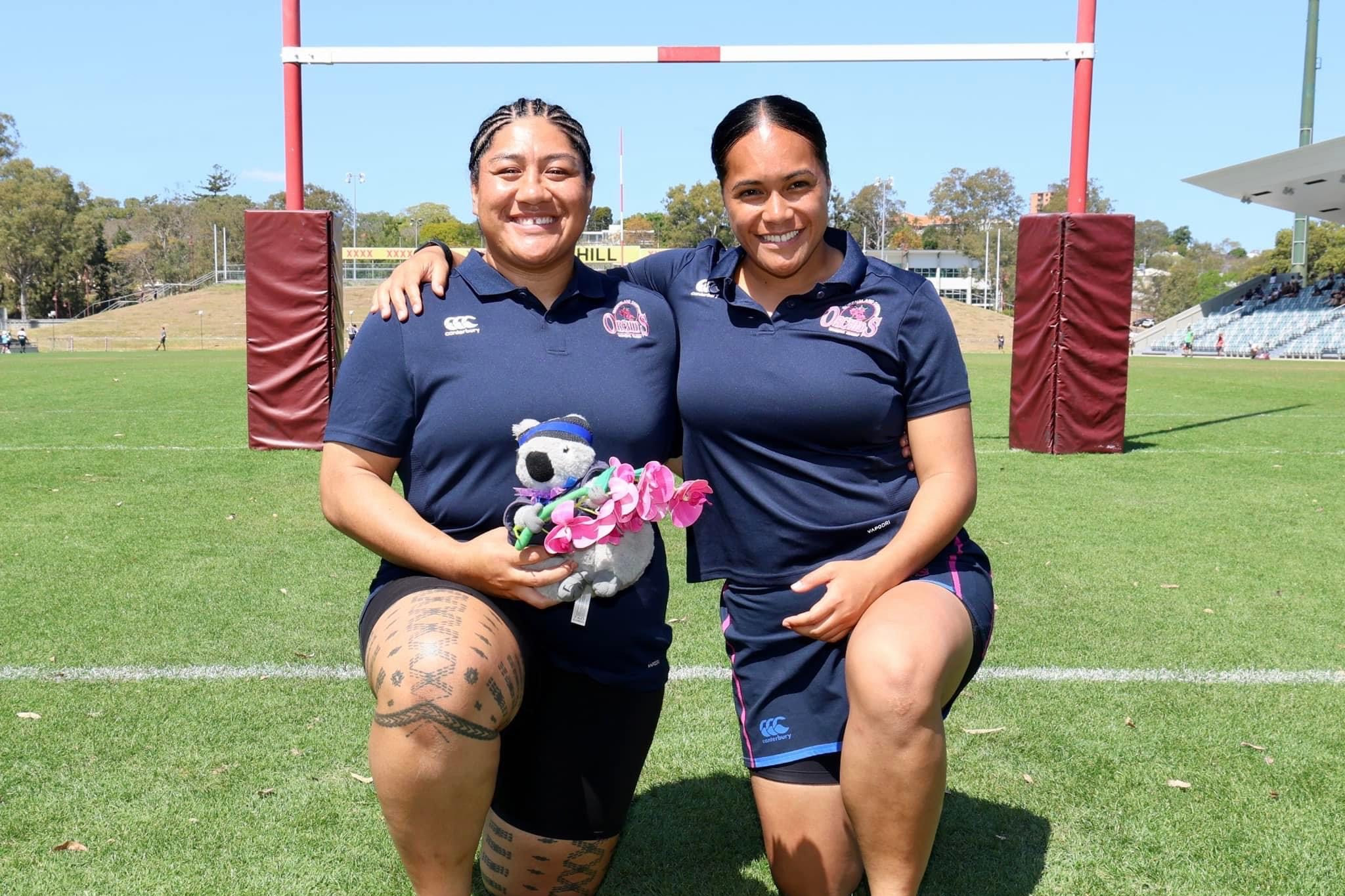 Caboolture Snakes rugby union teammates Olivia Fidow and Ane Mailau represented the Queensland Country Orchids in the recent Australian Rugby Shield competition.
