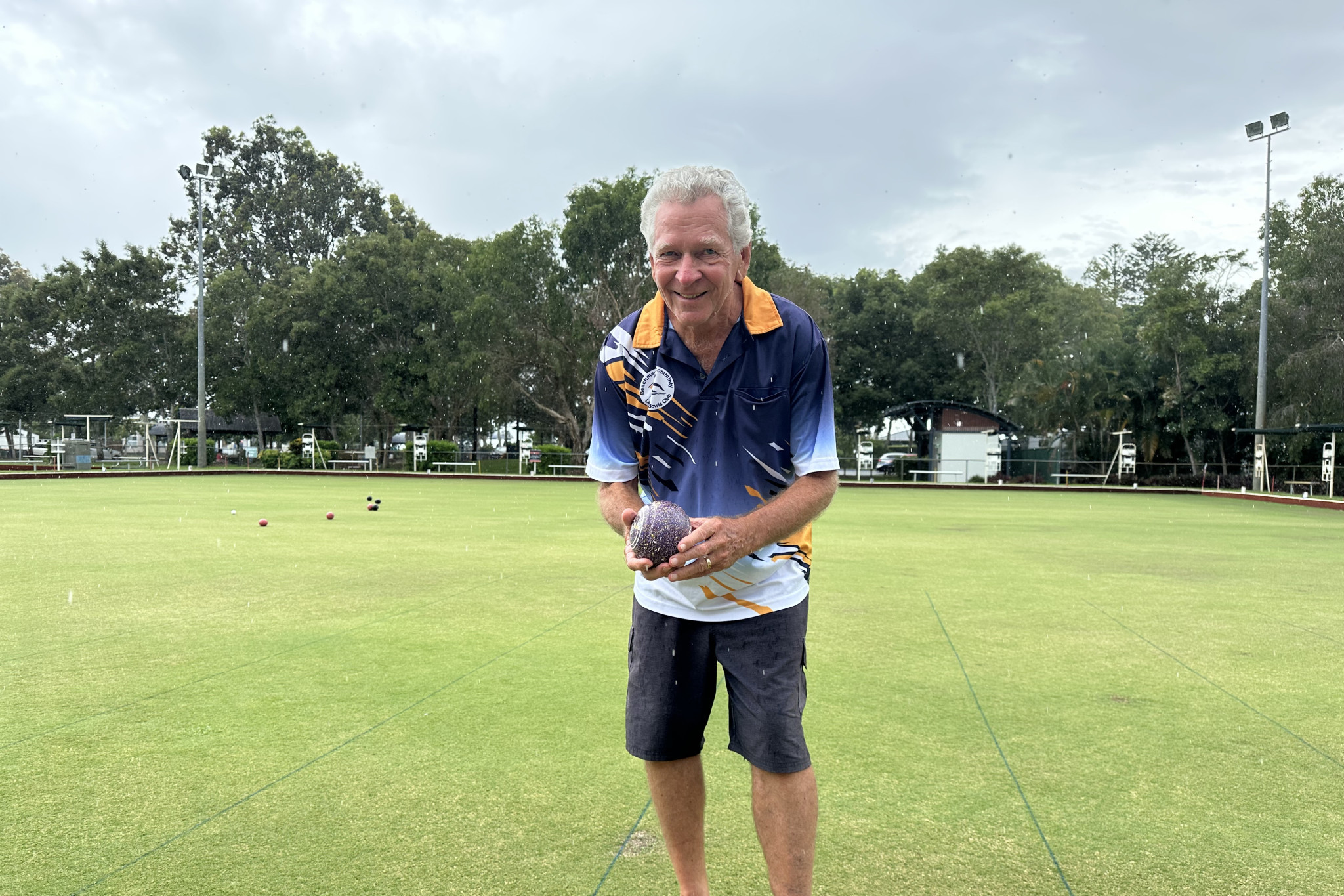 Beachmere Bowls Club president, James Anderson.