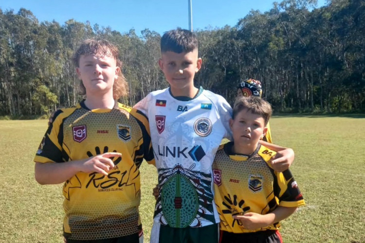 Stanley River Wolves juniors Alex Davis, Malekai Towney and Jake Hawkins took part in the non-competitive and non-scoring but very enjoyable Rees Orman City Country Cultural Exchange at Coolum.