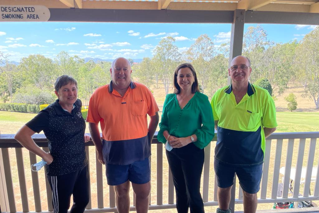 Deb Frecklington MP with Kilcoy Golf Club members.