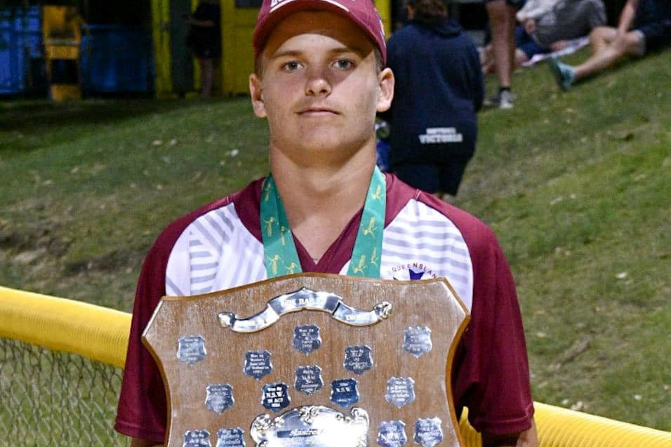 Kilcoy softballer Cody Eldridge won the MVP award and relished Queensland’s title win in the U18 boys national championships.