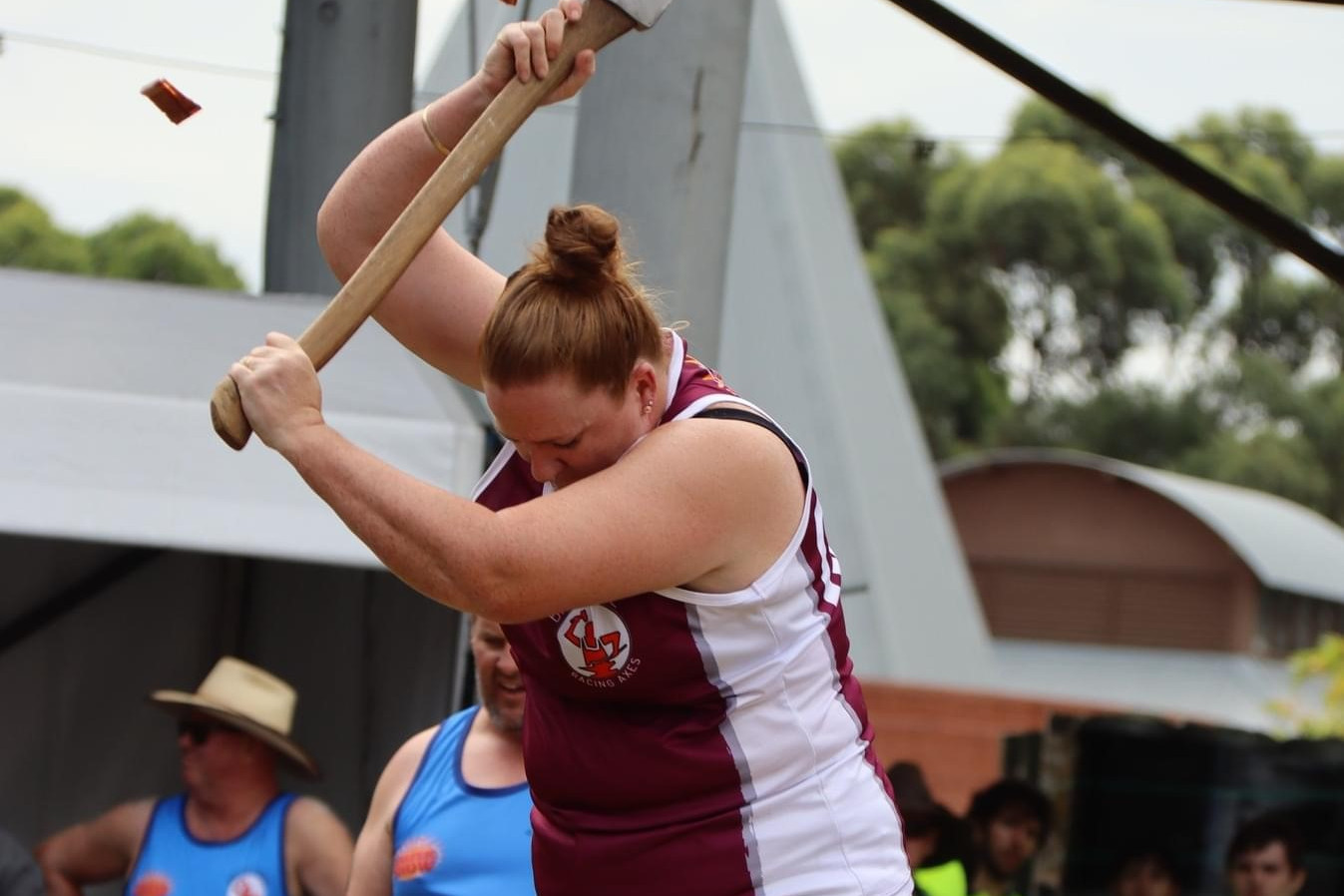 Kilcoy’s Renee Retschlag will represent Australia in woodchopping at the Royal Adelaide Show.