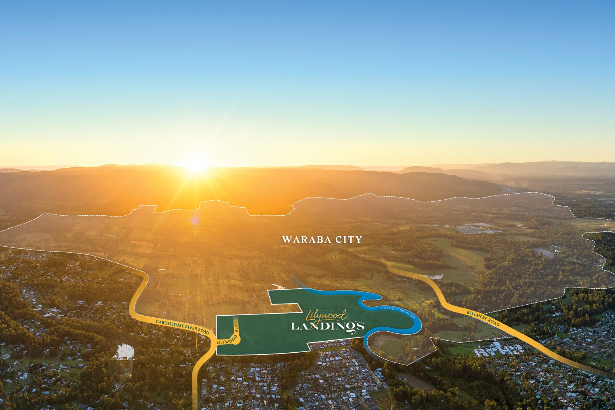 Layout of the new city of Waraba and the Lilywood Landings community.