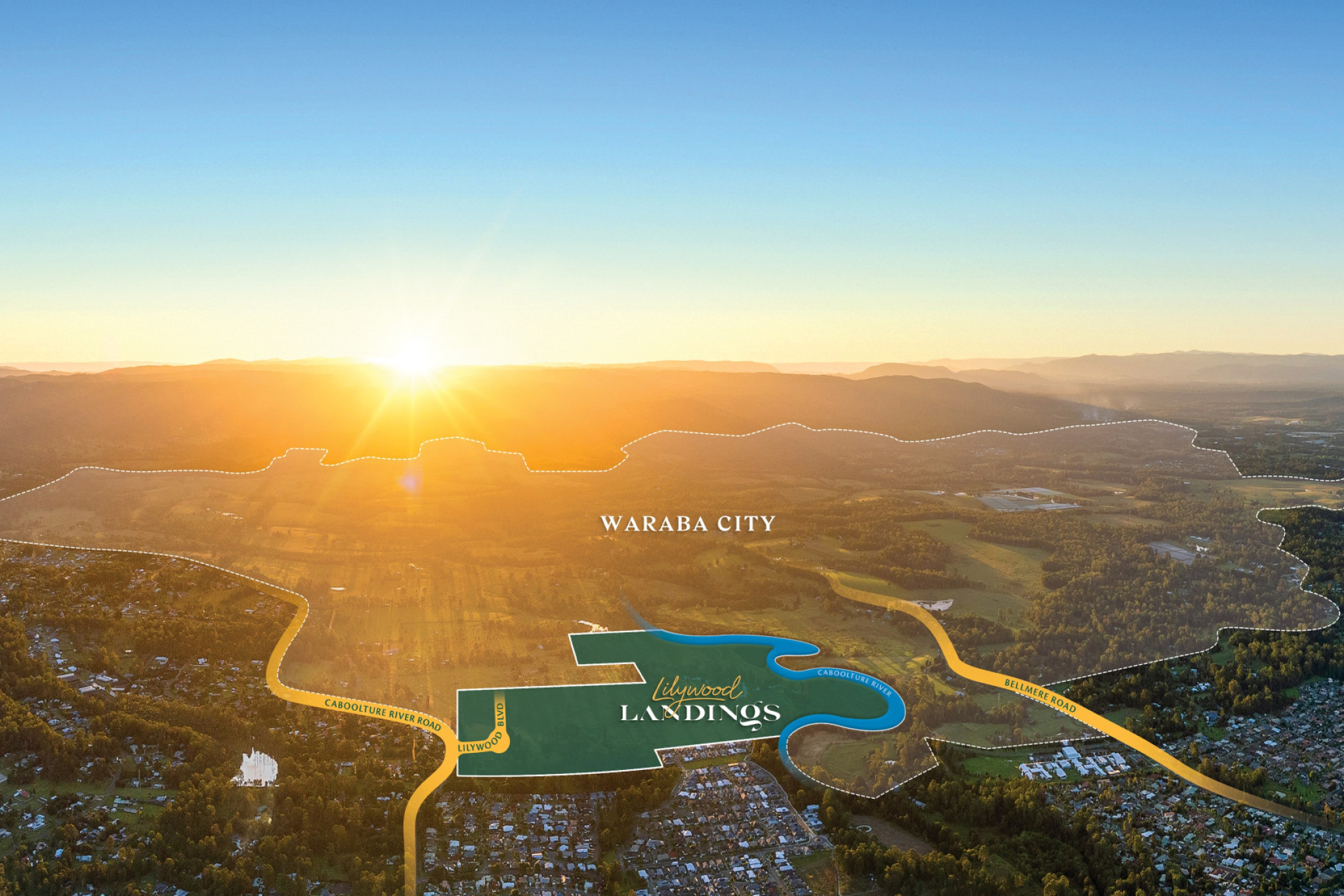 Layout of the new city of Waraba and the Lilywood Landings community.