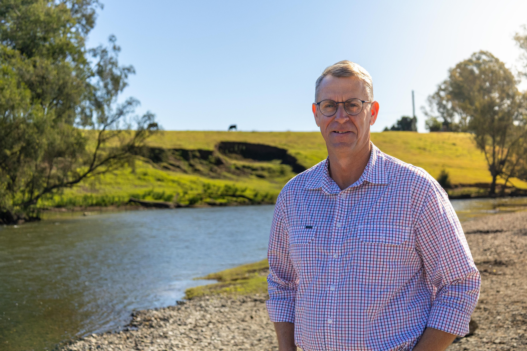 Mayor Jason Wendt at Twin Bridges, Fernvale.