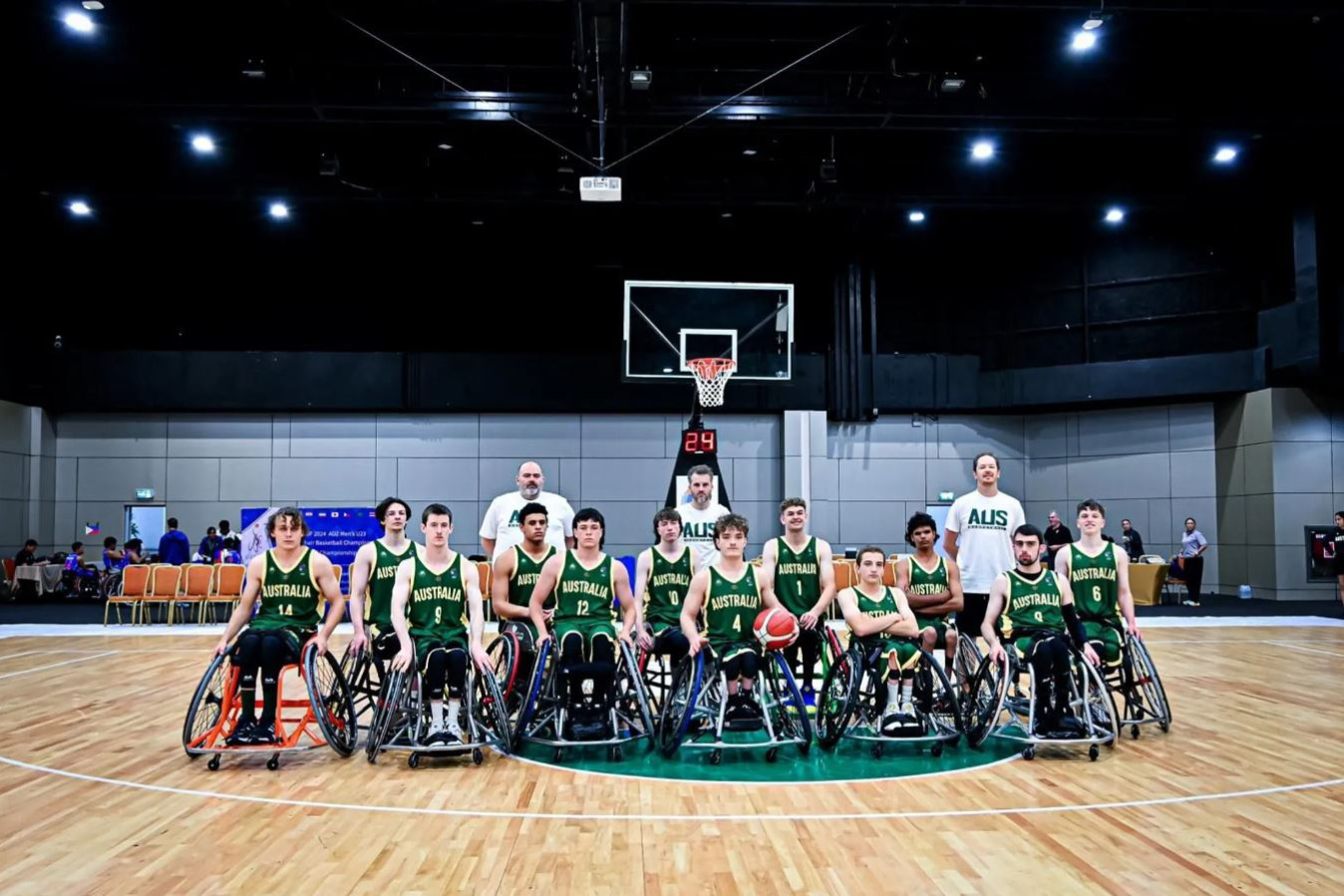 Mitchell Duncan (second from right) at his last competition representing Australia