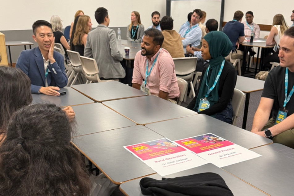 Dr Nick Yim talks to medical students and junior doctors interested in general practice at AMA Queensland’s Junior Doctor Conference. Photo: AMA Queensland