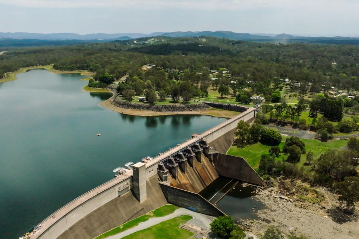 North Pine Dam wall. Photo: Seqwater.