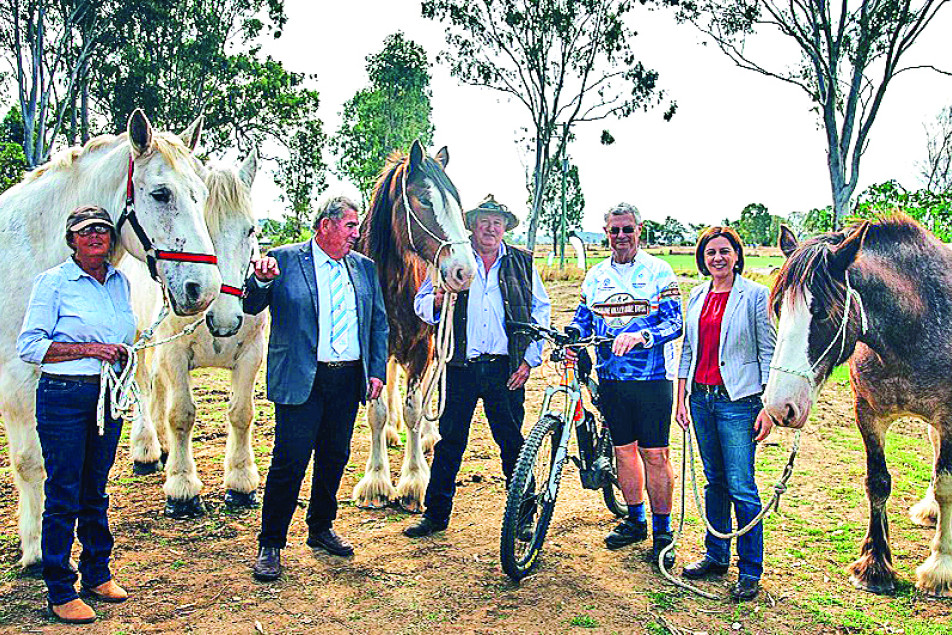 Flashback: The official opening of the Brisbane Valley Rail Trail in August 2018.