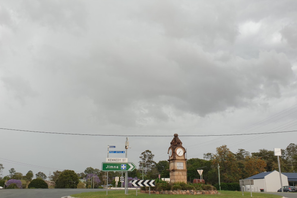 Storm clouds building over Kilcoy and surrounding areas.
