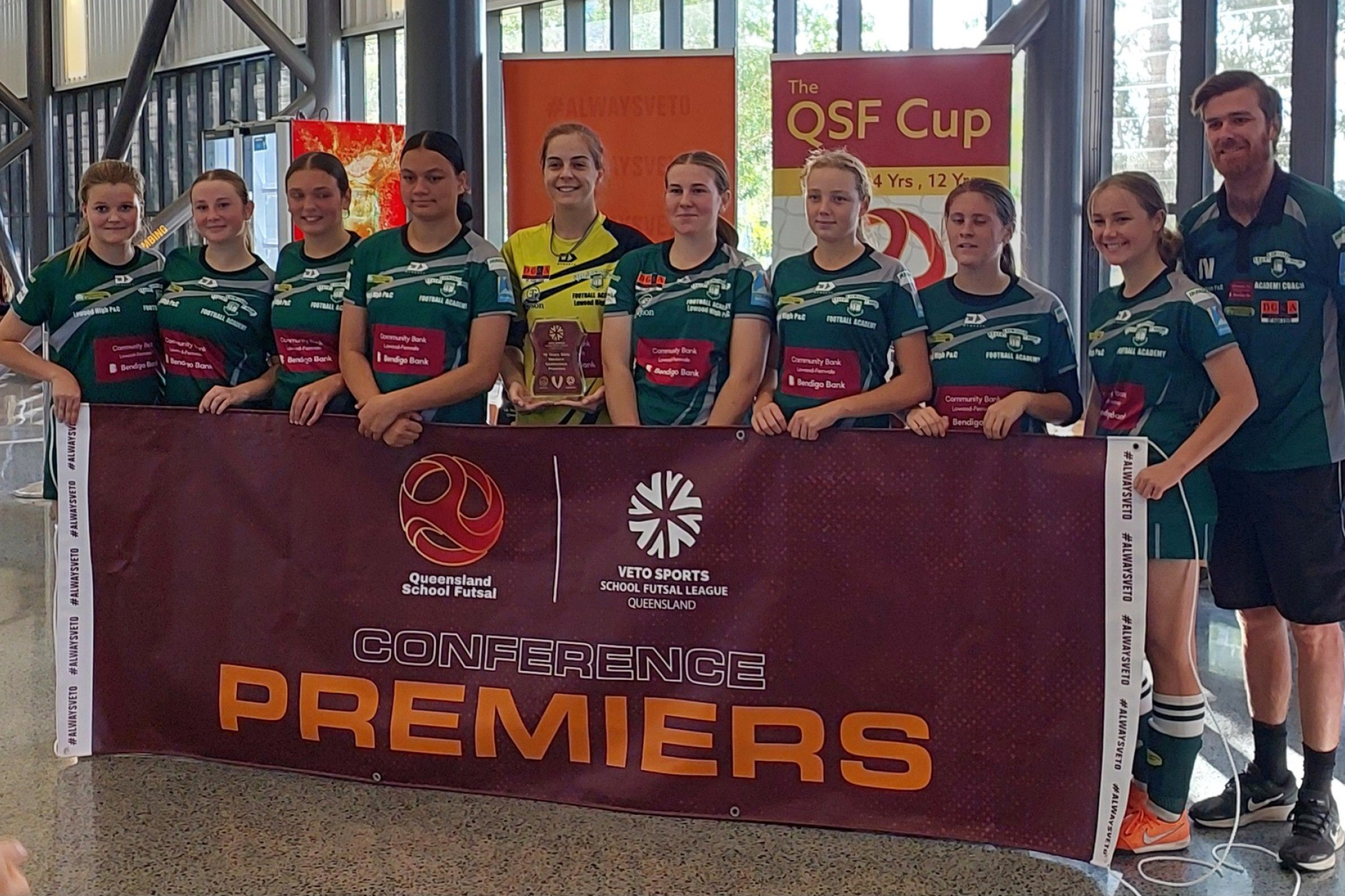 Futsal girls place fourth in first year at finals - feature photo