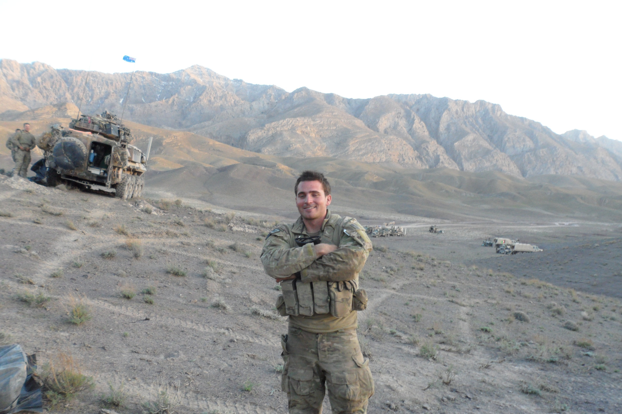 Zac Holbrook during his time in Afghanistan.