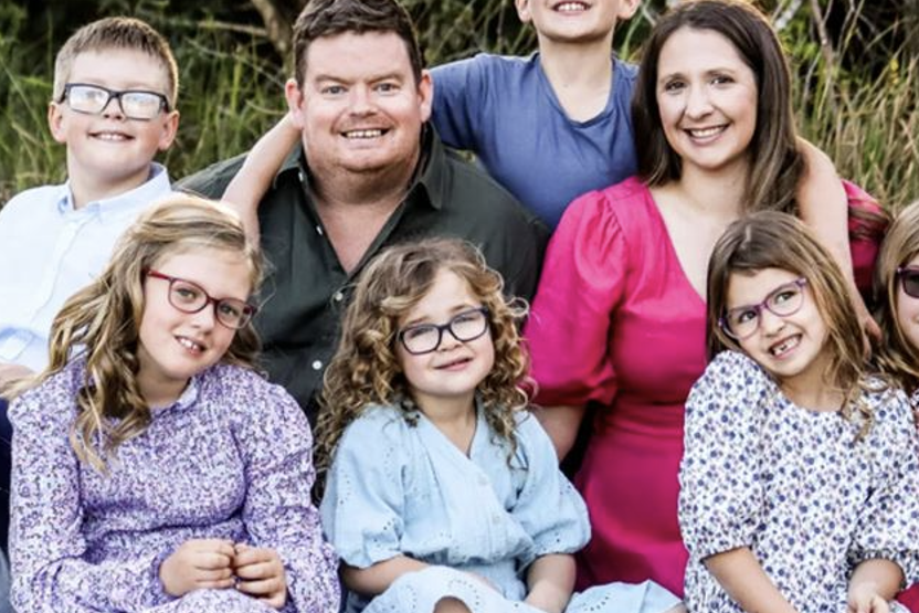 The Monaghan family before Euan’s passing.