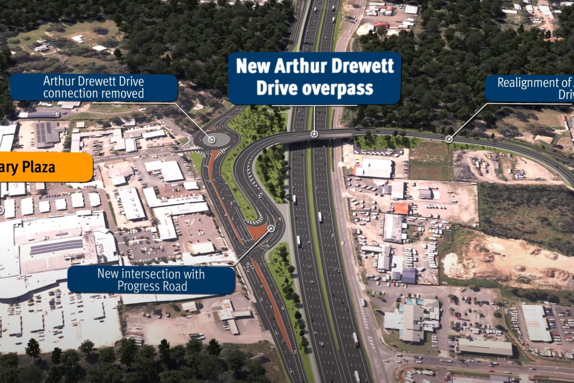 Proposed upgrade to Arthur Drewett Drive in Burpengary.