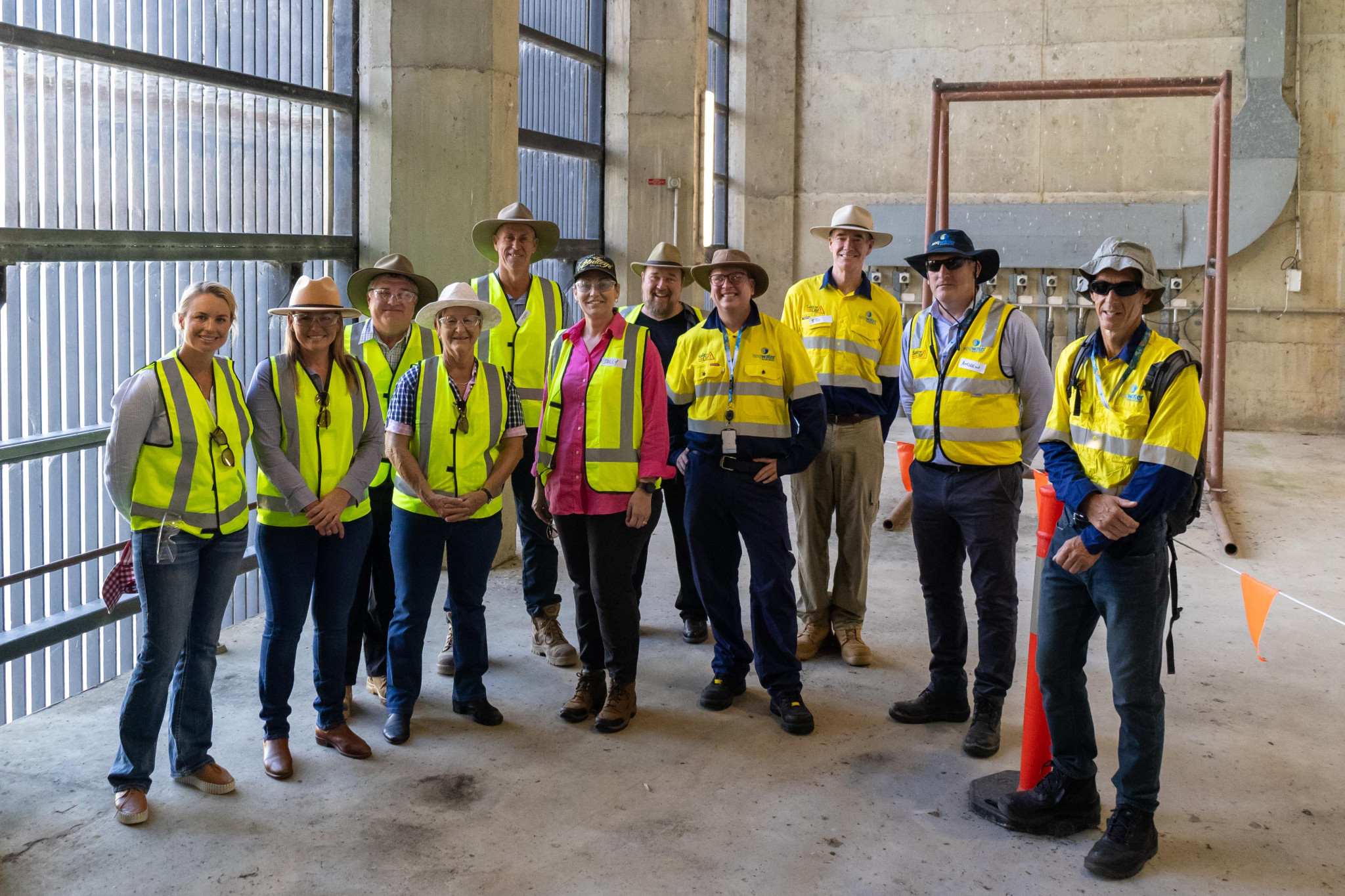 Somerset Councillors and Seqwater officers inside Wivenhoe Dam.