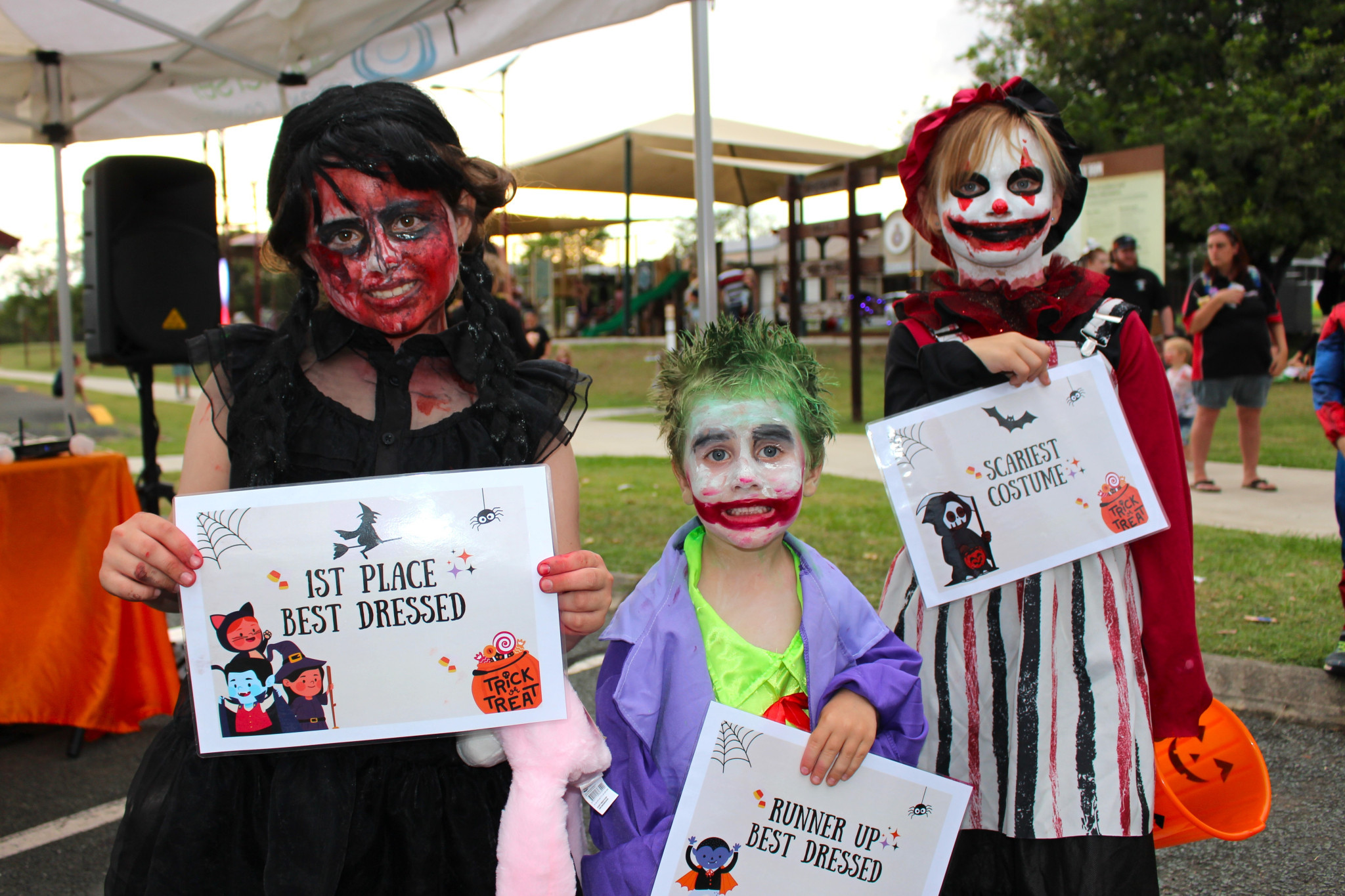 Allira, Joseph and Freya had the best costumes at the 2024 Spooky Somerset event.