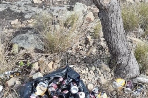 Locals were disgusted to find trash left on Mount Glen Rock by trespassers, with this image prompting a number of angry comments on the Facebook Somerset Community Page.