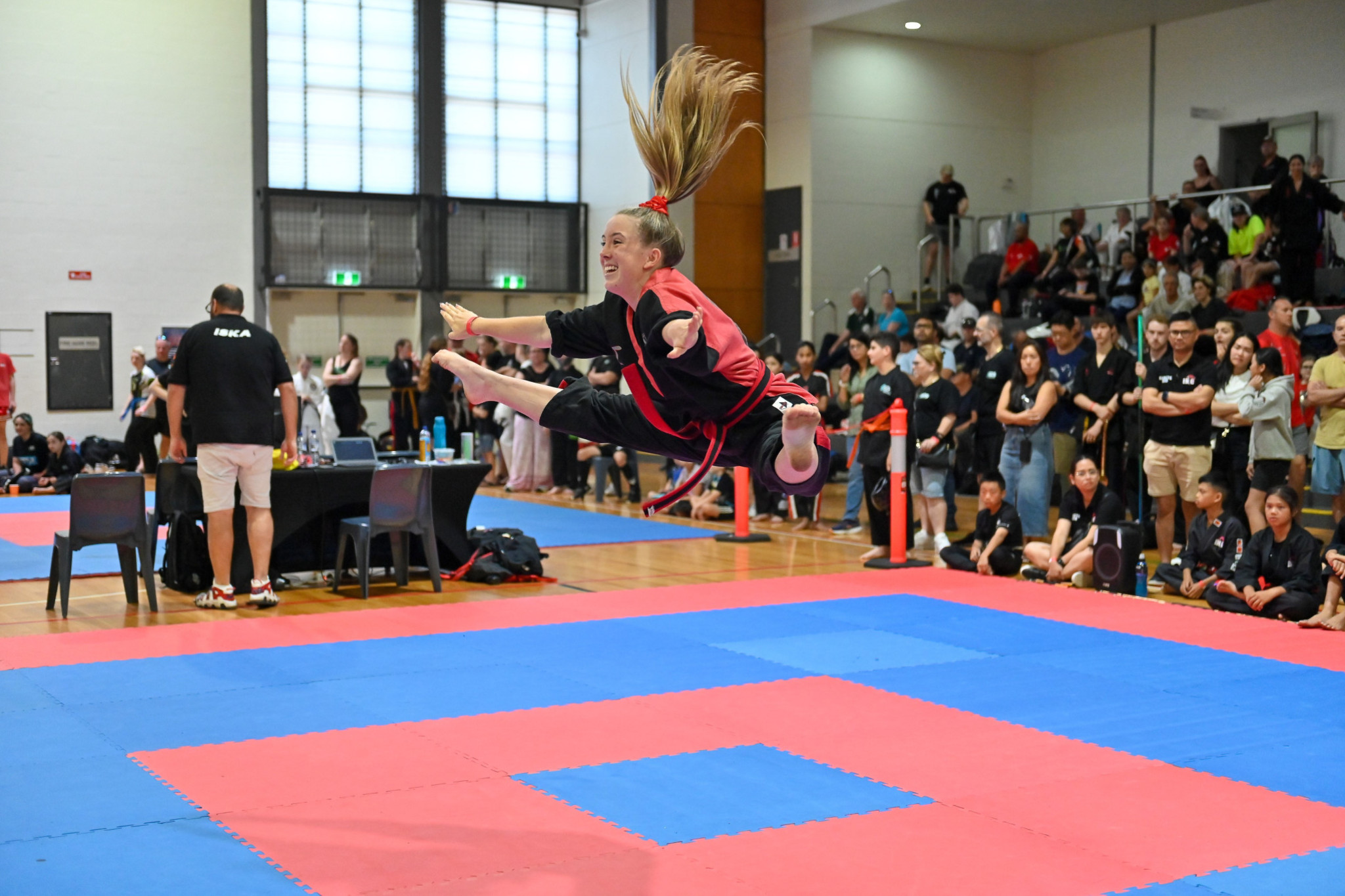 Tyla Radburn-Hodge in action at the ISKA national titles.