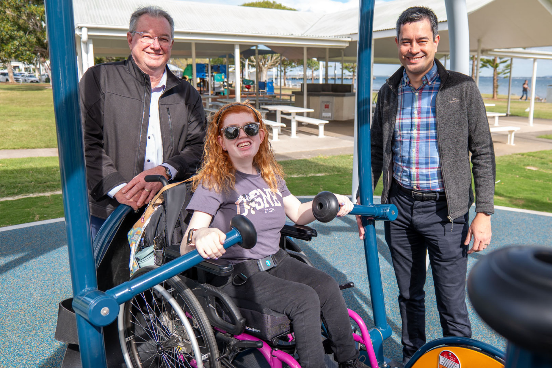 Jess, Mayor Peter Flannery and Cr Karl Winchester.