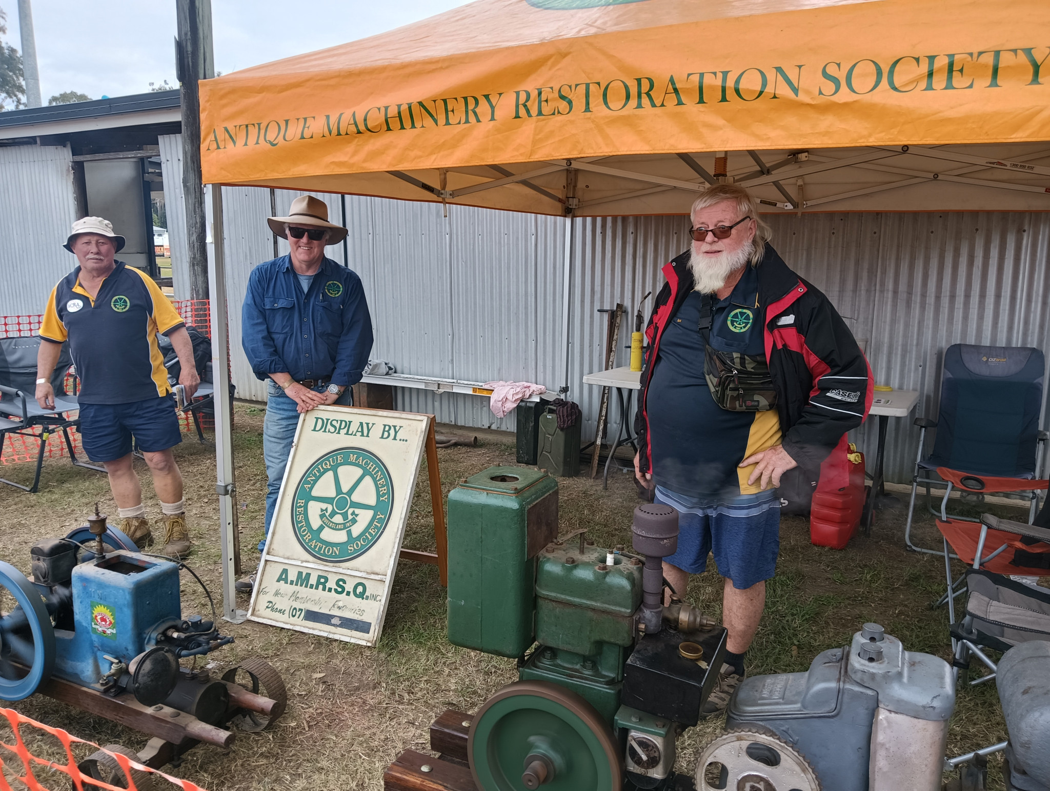 Ross, Neville and Ian from the Antique Machinery Restoration Society