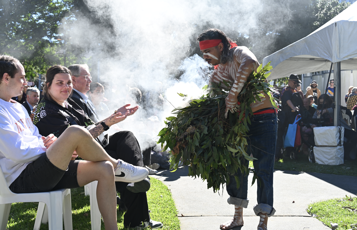 Caboolture smoking ceremony.