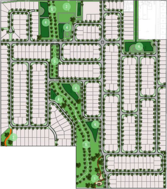 Overview of proposed Lowood Village concept.