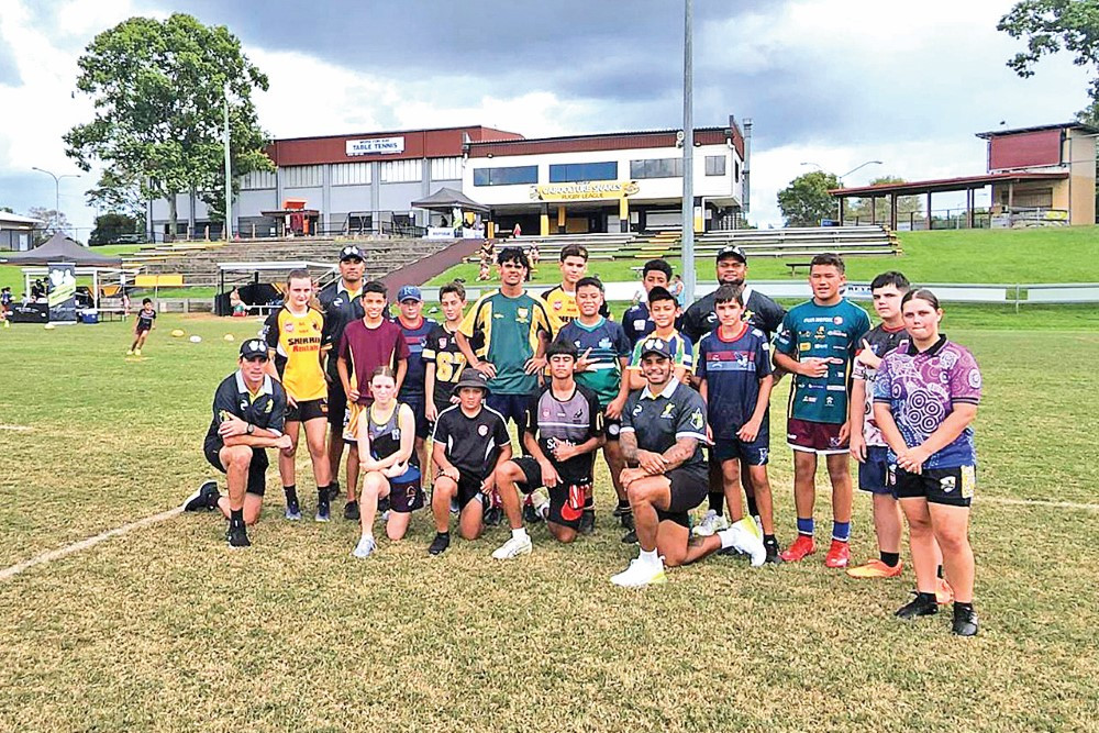 Attendees in the 12 to 18 years age group at the rugby league clinic in Caboolture.