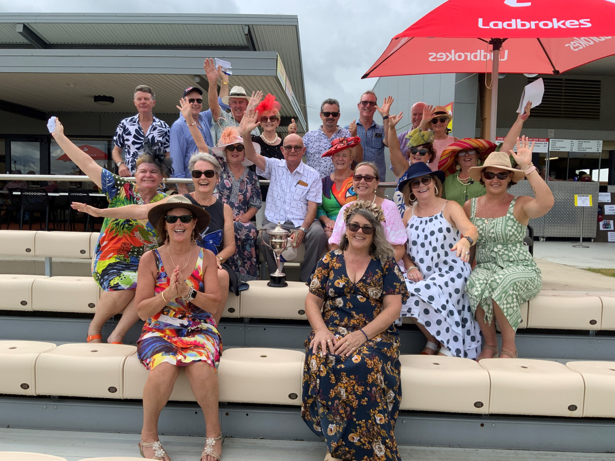 The Walker clan and their friends enjoy the Australia Day races in Kilcoy.