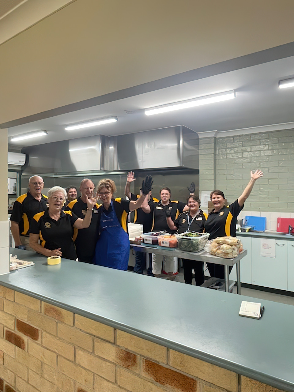 The Wamuran Lions were kept busy in the kitchen, during the recent BBQ event at the Wamuran Sports Complex Hall.