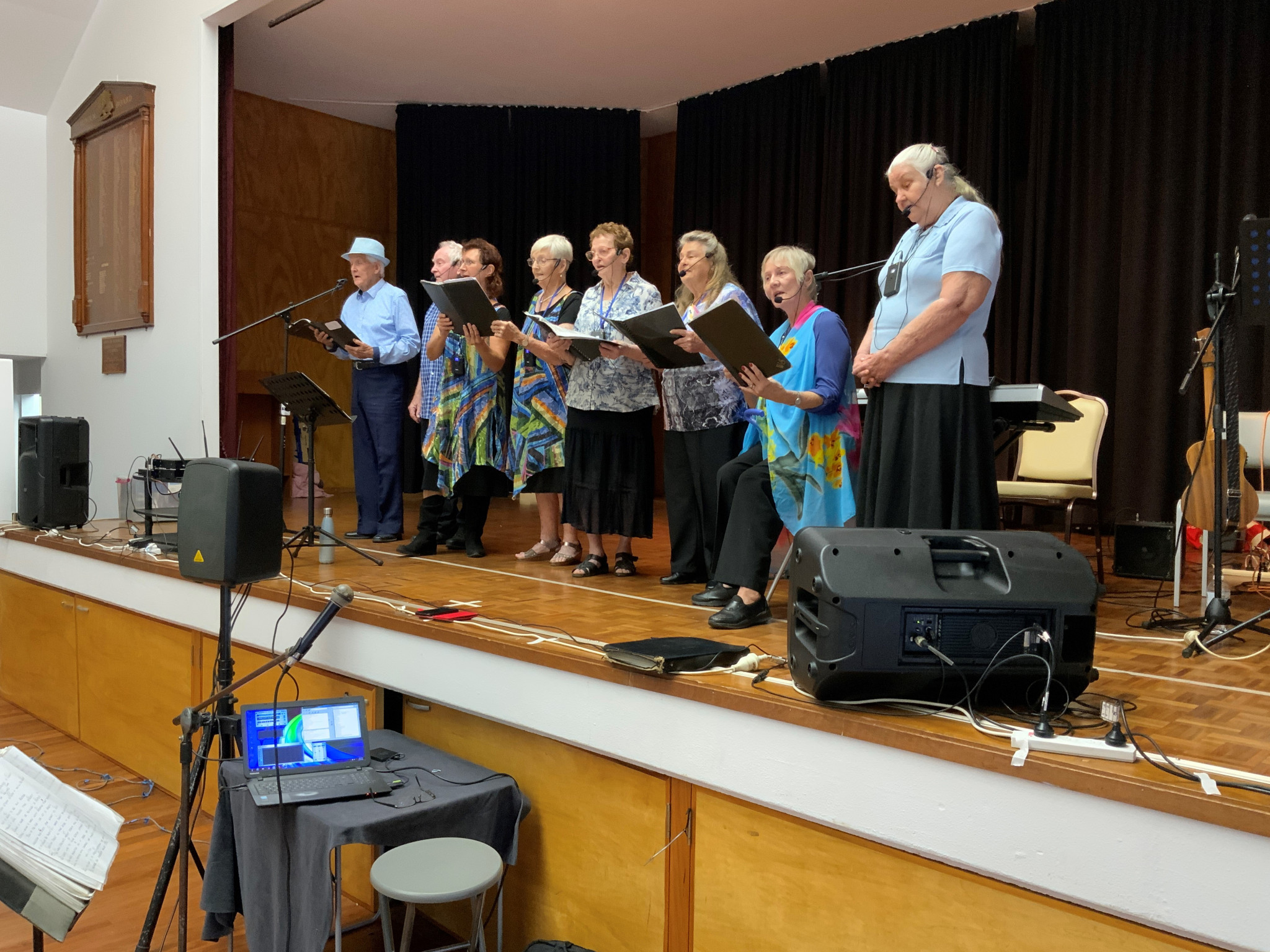 The Woodford Singers sang a number of songs at the Woodford Memorial Hall last Wednesday.