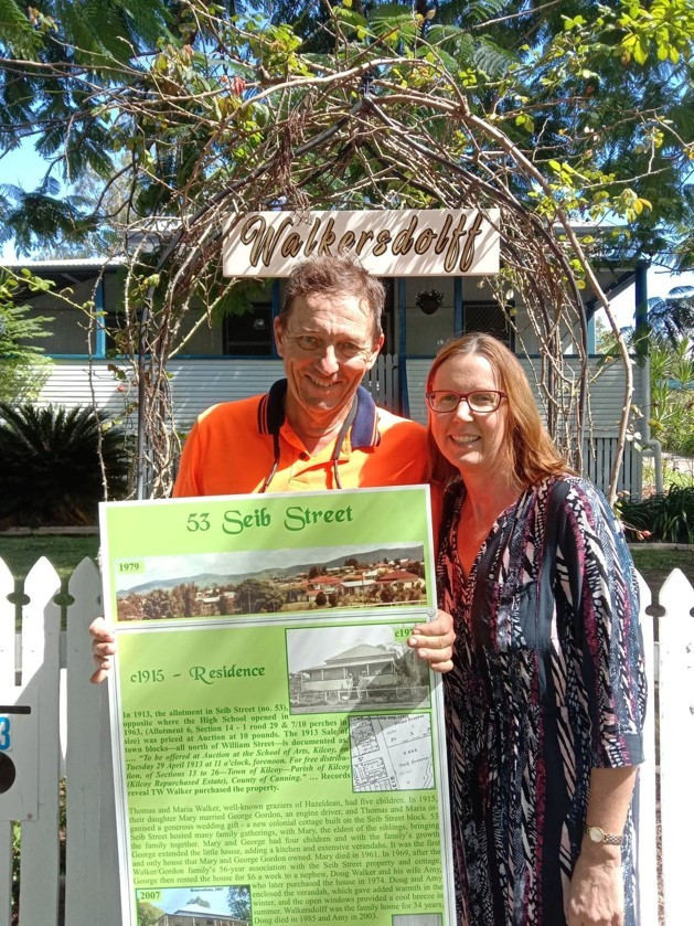 Debbie and Peter Southern at 53 Seib Street, the ‘Walkersdolff ’ B&B.